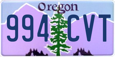 OR license plate 994CVT