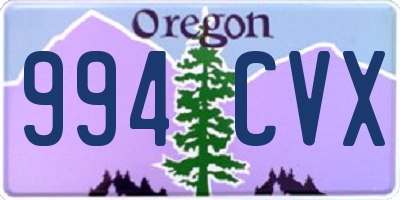 OR license plate 994CVX