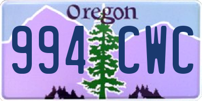 OR license plate 994CWC