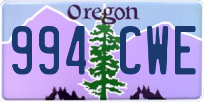 OR license plate 994CWE