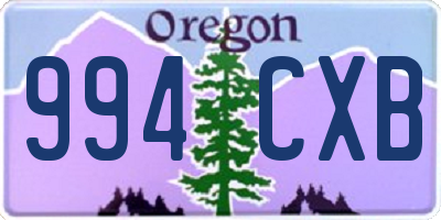 OR license plate 994CXB