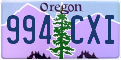 OR license plate 994CXI