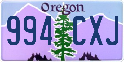 OR license plate 994CXJ