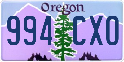 OR license plate 994CXO