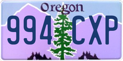 OR license plate 994CXP