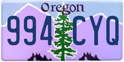 OR license plate 994CYQ