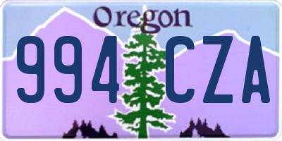 OR license plate 994CZA