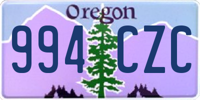 OR license plate 994CZC