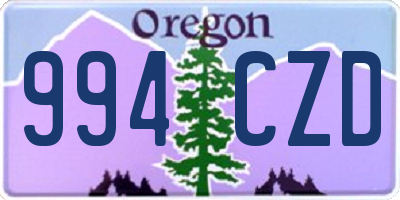OR license plate 994CZD
