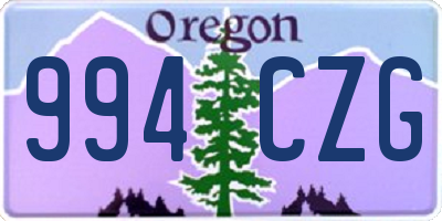 OR license plate 994CZG