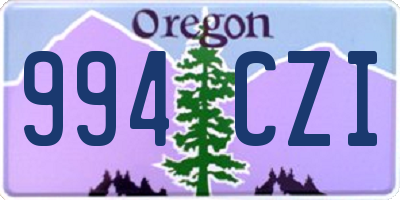OR license plate 994CZI