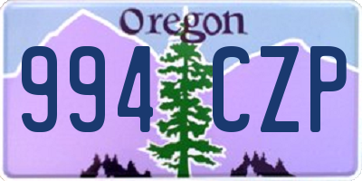 OR license plate 994CZP