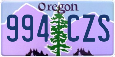 OR license plate 994CZS