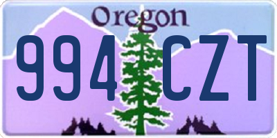 OR license plate 994CZT