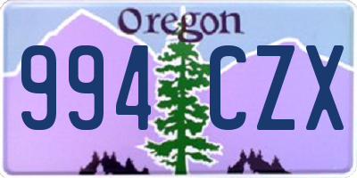OR license plate 994CZX