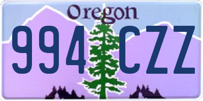 OR license plate 994CZZ
