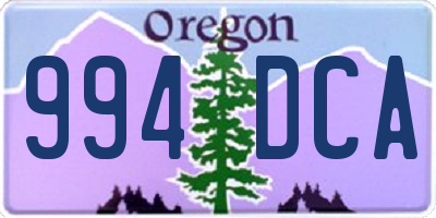 OR license plate 994DCA