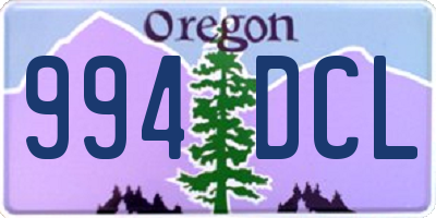 OR license plate 994DCL