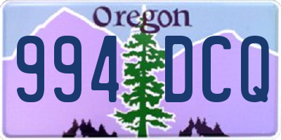 OR license plate 994DCQ