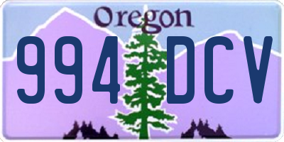 OR license plate 994DCV