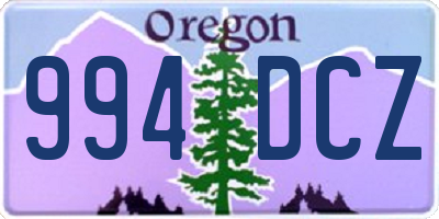 OR license plate 994DCZ