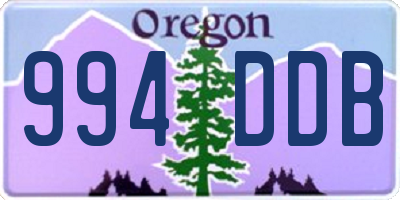 OR license plate 994DDB