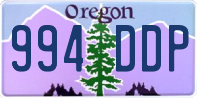 OR license plate 994DDP