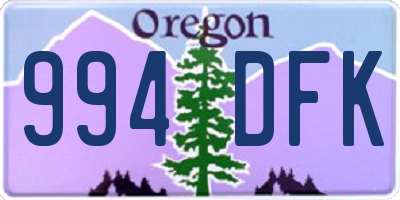 OR license plate 994DFK