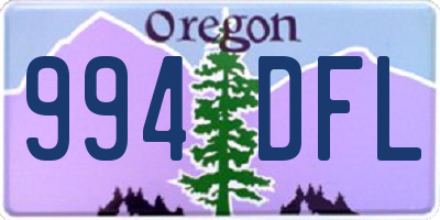 OR license plate 994DFL