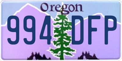 OR license plate 994DFP