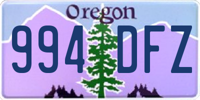 OR license plate 994DFZ