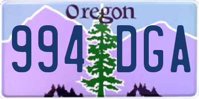 OR license plate 994DGA