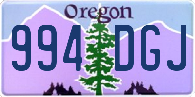 OR license plate 994DGJ