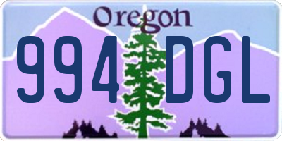 OR license plate 994DGL