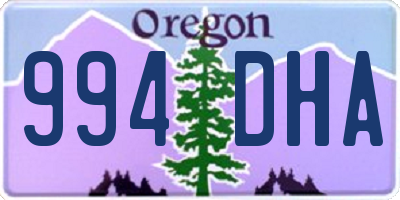 OR license plate 994DHA