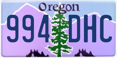 OR license plate 994DHC