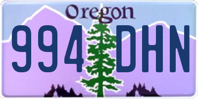 OR license plate 994DHN