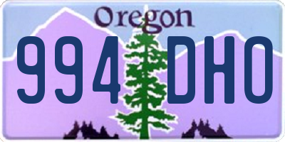 OR license plate 994DHO