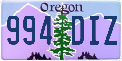 OR license plate 994DIZ