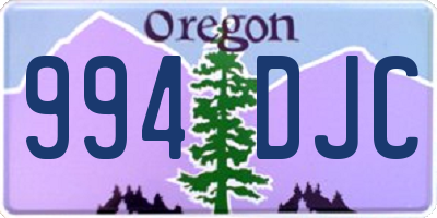 OR license plate 994DJC