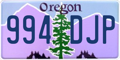 OR license plate 994DJP