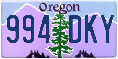 OR license plate 994DKY