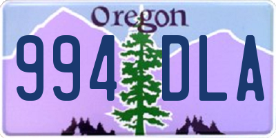 OR license plate 994DLA