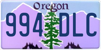 OR license plate 994DLC