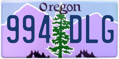 OR license plate 994DLG