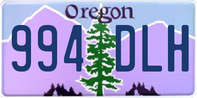 OR license plate 994DLH