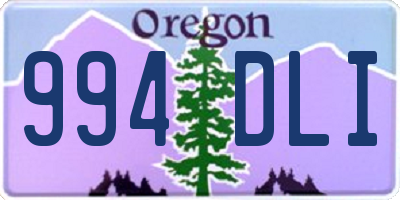 OR license plate 994DLI