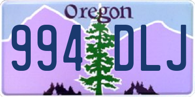 OR license plate 994DLJ