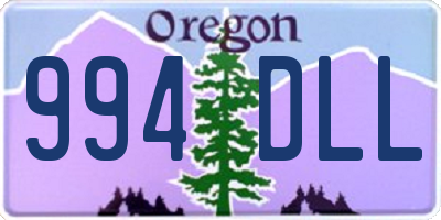 OR license plate 994DLL