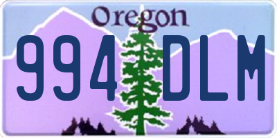 OR license plate 994DLM
